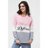 Women's Active Sweatshirt - Color Block / Letter Print Red M / Fall - menochic